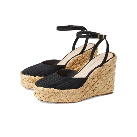 NWT Loeffler Randall Tallulah Black Wedge Womens Espadrille $325 - Size 8.5 EU39